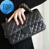 10A TOP TIER QUALITY JUMBO DOUBLE FLAP BAG DESIGNER 25CM 30CM REAL LEALLE CAVIAR LAMBSKIN CLASSIC All Black Purse Quilted Handbag Quateg