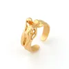 Pierścienie klastra koreańskie matowe złoto okrągłe koło otwierające pary Pierścień palców dla kobiet seksowna kobieta uściska knuckle biżuteria r238