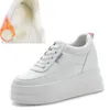 Chaussures habillées Fujin 9cm Plate-forme Talon Wedge Sneakers Pompes Blanc Air Mesh Creux Femmes Zapatos De Mujer