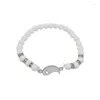 Strand Yin Yang Tai Chi Bagua Pietra naturale Perline Bracciale amico Coppia minimalista