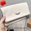 2023SS akşam çantaları popüler kadın çanta çanta çanta kanatları elmas demirleme zadig et voltaire perçinler koyun derisi deri messenger crossbody el çantaları iki zincir bayan