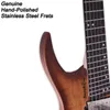 Boyaziqi Headless Guitar Guitar Lizard-6 ، Frets Frets ، جسر قابل للتعديل بشكل مستقل ، مكافحة لفائف الانقسام