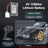 Voiture électrique RC RC Racing Drift 70 km h 40 km h 1/10 2.4G Télécommande en double batterie Big Off Road 4WD Jouets pour garçons adultes 231021