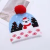 Christmas Hat Fashion For Kids And Adults New Christmas Knitted Hat Short Plush Santa Claus Hat Colorful Glow Knitted Wool Hat