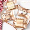 Envoltório de presente 100 pcs saco de selo nougat açúcar sacos de plástico botão biscoitos bolsa diy doces biscoito leite cozimento wrappers decoração de padaria