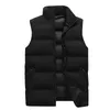 Gilets pour hommes hiver hommes épais gilet décontracté col montant couleur unie sans manches coton mâle chaud confortable gilet grande taille 6XL 231020