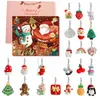 Portachiavi di peluche Natale Cartone animato Calendario dell'Avvento Set di gioielli Scatola cieca per bambini Fai da te Collana carina braccialetto Conto alla rovescia 24 giorni Regalo a sorpresa 231020