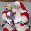 Basker virkning julhatt för baby Xmas beanie stickad skalle cap Jingle Bells Elf Hats