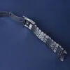 Horlogebanden Luxe stijl 316L roestvrij staal Zilveren jubileumhorlogeband Bandarmbanden Effen gebogen uiteinde voor 22 mm RA-AA0002L 231020