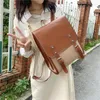 Torby szkolne vintage pu skórzane kobiety plecak w stylu Preppy plecak mody torba college girl ramię Mochila feminina