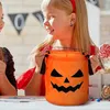 Halloween Licht Snoep Trick Treat Zakken Led-verlichting voor Opslag Emmer Herbruikbare Thanksgiving Geschenkmand Kinderdecoraties 220923