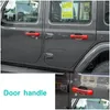 Other Exterior Accessories 4 Doors Door Handle Car Tail Outside Shell 10Pcs For Jeep Wrangler Jl Add High Quality Drop Delivery Mobi Dhmwj