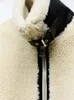 Womens Wool Blends Zbza Faux Fur Biker Jacket Autumn Winter Long Sleeve Lapel Collar Picks Pockets Thicken Woman Wime Outerwear 231021