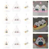 Ensembles de vaisselle 50 pièces Triangle boule de riz emballage Onigiri emballages en vrac sacs à pâtisserie japonais jetables papier plastique bonbons