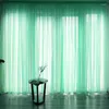 Gardin Multicolor Bay Window Screening - European American Style Solid Door Decoration Sheer Tulle Curtain för panelrummet