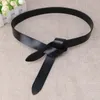 Belts High Quality Long Cowhide Belts Knot Design DIY Buckle Strap Fashion Waistbands Real Leather Knotted Belt Women Accessories 231020