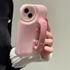 Telefonfodral Creative Cut Door Handle Roligt för iPhone 14 11 13 Pro Max Japanese Girls 'Soft Silicone Cover Friend Capa 231104