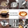 Manuella kaffekvarnar MOKA POT italiensk kaffemaskin Espresso Aluminium Geyser Kaffemakare Kettle Latte Stove Classic Coffeeware Barista Accessories 231021