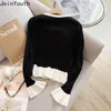 Women's Sweaters Sweet Cardigan Women Clothing O neck Flare Sleeve Tunic Sueter Mujer Ruffles Vintage Knitted Sweater Coat Korean Pull Femme 231020