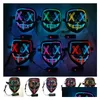Party Masks Demon Slayer Glowing El Wire Mask Kimetsu No Yaiba Characters Cosplay Costume Accessories Japanese Fox Halloween Led Home Dhccf