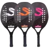 Raquetes de squash Full Carbon 3K Fibra Raquete de tênis de praia Raquete profissional de superfície áspera para homens e mulheres com capa protetora de bolsa 231020