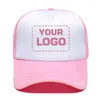 Ball Caps Twoje logo spersonalizowane Drukuj DIY Funny Women Men unisex rodzic-dziecko kapelusze siatkowe daszek na świeżym powietrzu kapelusz słoneczny