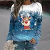 Dames Truien Dierenprint Trui Ronde hals Top Elegantie Lange mouw Herfst Winter Dames Alledaags Vintage Pullover Kerst T-shirt 231020