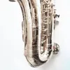 Classic 802 Silver Professional Alto Saksofon e-flat jeden do jednego modelu Model Instrument Ręcznie rzeźbiony wzór jeden do jednego