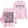 Rapper Zach Bryan överdimensionerade hoodie kvinnor män o-hals långärmad crewneck sweatshirt casual träning y2k streetwear kläder