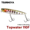 Appâts Leurres TSURINOYA 110mm 205g Topwater crayon flottant leurre de pêche DW58 chien marche manivelle Wobbler Stickbait vairon appât dur pour brochet bar 231020