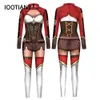 Anime 3D Stampa Moda Donna Tuta Carnevale Fancy Party Costume Cosplay Tuta Adulti Tutina Abiti skinny