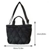 Evening Bags Ladies Solid Color Shoulder Bag Large Capacity Padded Crossbody Soft Simple Satchel Adjustable Strap Single