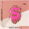 Notions Iron Ones Pink Face Butterfly Letter Cute Chenille Embroidered Decorative Appliques Sticker For Clothing Jeans Jackets Hats