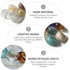 Pendant Necklaces 9Pcs Resin Ring Colorful Wide Thick Dome Rings Stackable Joint Creative Finger Decoration