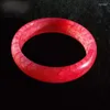 Brazalete de Piedra Roja Bange Pulsera de Jade Grande Xiuyu