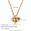 Pendant Necklaces French Fashion Geometric Zircon Heart Necklace For Women Girl Stainless Steel Plated 18K Gold Jewelry Wholesale