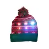 Christmas Hat Fashion For Kids And Adults New LED Christmas Knitted Hat Flanging Ball American Warm Decorative Hat With Light