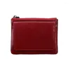 Korthållare Zero plånbok Retro Creative Mini Storage Bag Handgjorda äkta läderplånböcker Multifunktionellt fallpaket