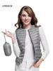 Womens Down Parkas Women 90% White Duck Vest Ultra Light Jacket Autumn Winter Round Collar Sleeveless Coat 231021