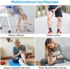 Leg Massagers Electric Air Compression Leg Massager Pneumatic Foot and Calf Heated Air Wraps Handheld Controller Muscle Relax Pain Relief 231020