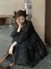 Robes sexy urbaines QWEEK gothique Harajuku surdimensionné robe noire femmes Goth école étudiant à manches longues robes courtes automne mode coréenne Kpop 231021