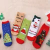 Cartoon Cotton Winter Baby Baby Boys Kids Sock Nowy rok Dzieci Snowflake Elk Święty Mikołaj Świąteczne ciepłe skarpetki 5 par/działka