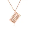 Chaines Abacus Collier Gold Couleur en acier inoxydable Chine Chine Compte Colliers Pendants pour hommes / femmes bijoux cadeaux