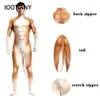 Costume d'halloween pour hommes, élastique, fête de carnaval, Animal Fiess, body complet avec queue, Costumes entiers pour femmes, Costume Zentai pour adultes