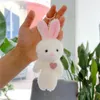 Plysch nyckelringar kawaii 11cm mjuk nallebjörn nyckelringin kanin pendelle diy prydnad barn fyllda djur leksaker väska biltillbehör 231020