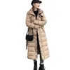 Designer Donna Piumini donna giacche invernali Cappotto lungo Parka bianco Canada Duck frangivento Giacca parka da donna collo in pelliccia lucida 2ICVM