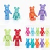 Actiespeelfiguren 10 stuks Bearbrick-actiefiguren Beer 11 cm Pvc-model Diy verfpoppen Kinderspeelgoed Kinderen Verjaardagscadeaus G220420 Drop Dhdoe