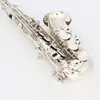 Saxofone alto profissional prateado 803, atualização eb, costela dupla, artesanato francês, instrumento de jazz, sax alto de alta qualidade