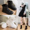 Boots 2023 Winter Snow For Women Brand Design Platform Lace-up Down Cloth Plush Cotton Female Sportswear Ski