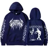 Sweats à capuche pour hommes Sweats à capuche Ghostemane Double face imprimé à capuche pour hommes mode Hip Hop métal Rock sweats à capuche gothique surdimensionné sweat-shirt survêtement Streetwear 231020